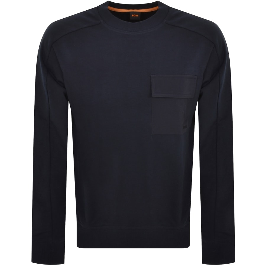 BOSS Pocket Cargo Sweatshirt Navy Mainline Menswear